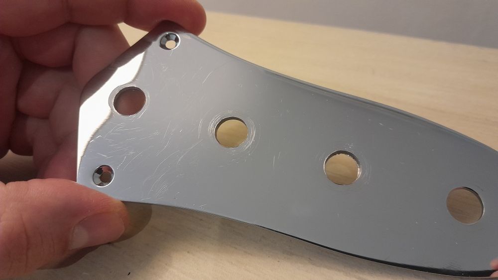 Control Plate до Jazz Bass (планка, хром)