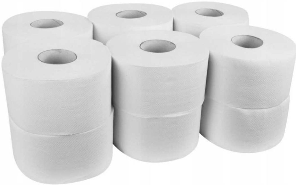 100M 12szt. Papier toaletowy JUMBO 2W Biały 12szt. DUŻY