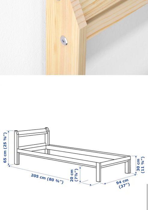 Cama individual IKEA (nova)