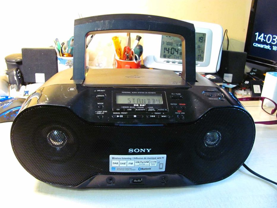 Radioodtwarzacz Sony ZS-RS70BTB CD/MP3 stereo FM DAB+ USB Bluetooth