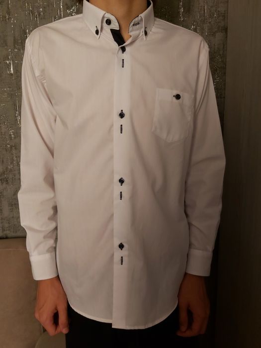 Рубашка мужская ,  белая рост до 170