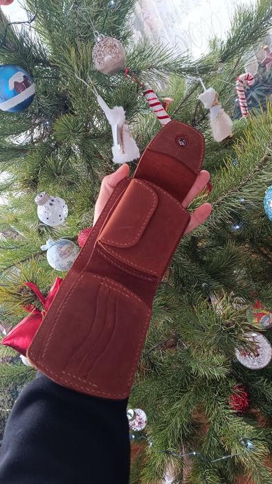 Гаманець ручної роботи Байкерський + затискач в подарунок шкіра кошеле