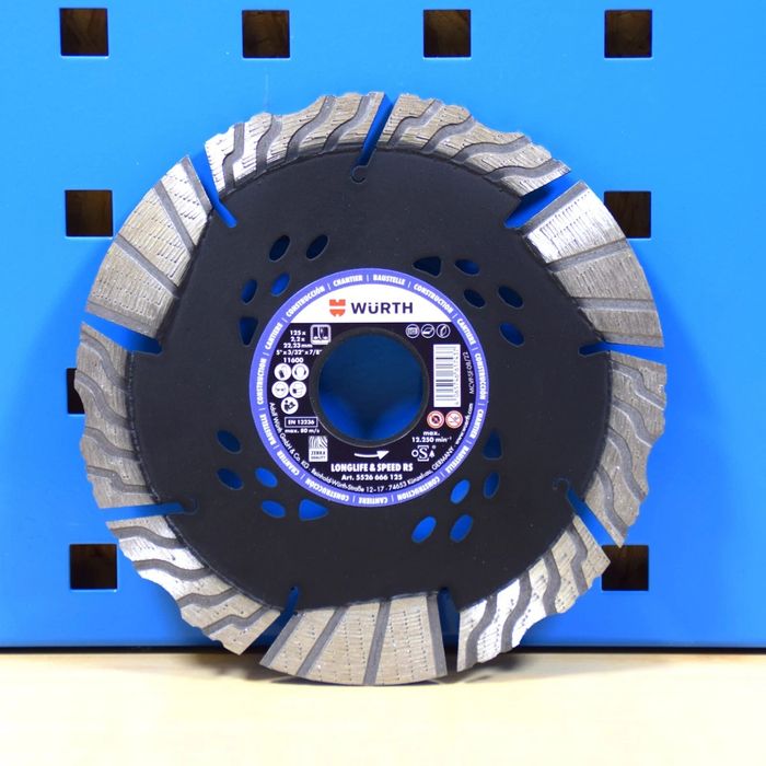 Tarcza diamentowa Wurth 125 Longlife & Speed RS beton kamień nowa okaz