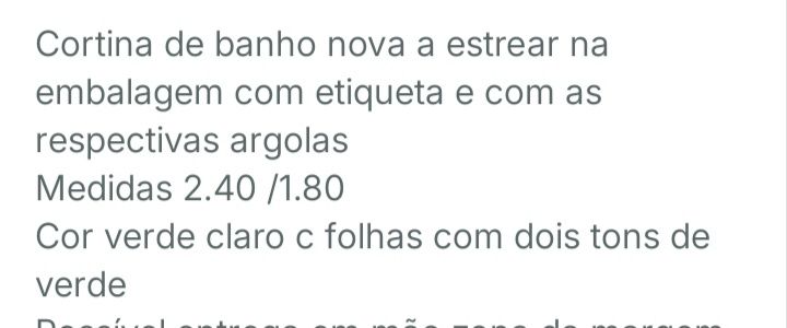 Cortina de banho a estrear