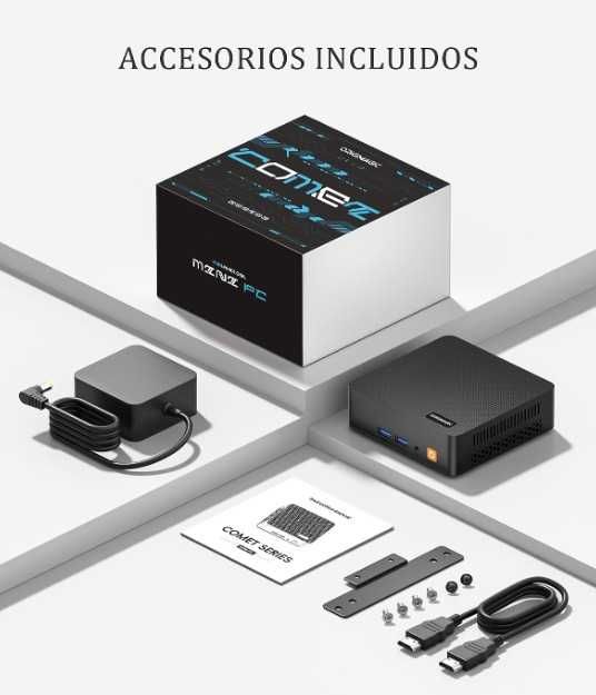 Mini PC AMD Ryzen 5 3500U | 8GB RAM | 256GB SSD NVMe | 4K 60Hz | Novo