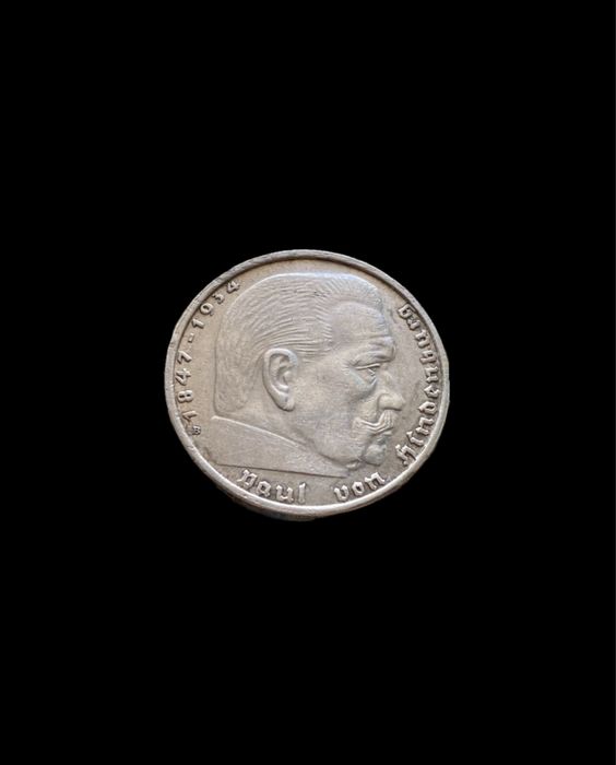2 рейхсмарки 1938 B, слаб на подарок, Третий Рейх, срібло, антиквариат на подарунок