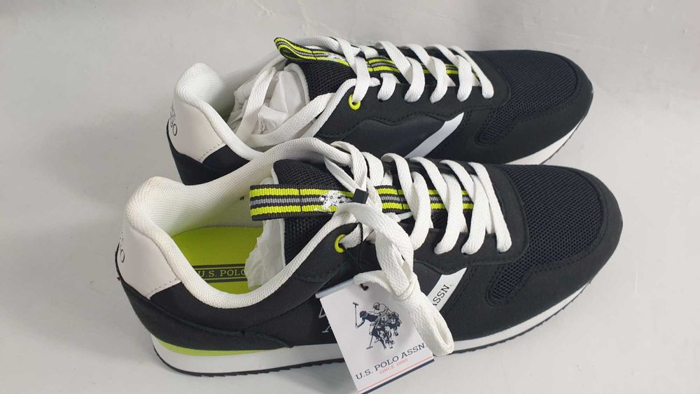 Buty Męskie U.S. Polo Assn. Sneakersy Lekkie NOBIL009-BLK 43