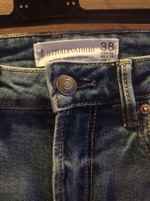 Jeansy Stradivarius mom slim 38 polecam!