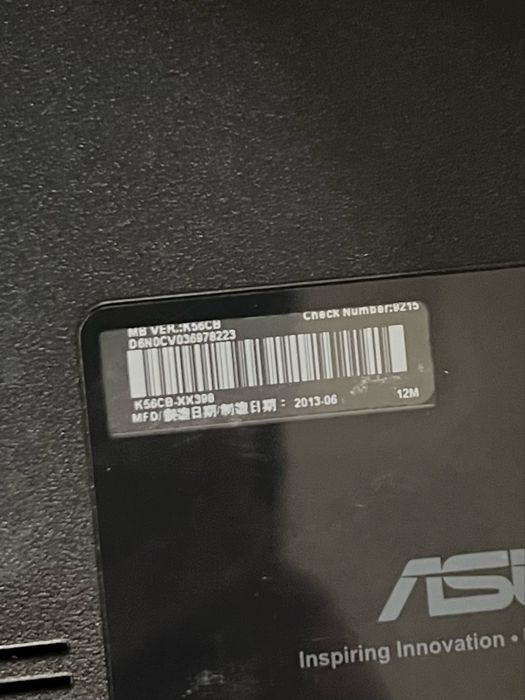 ASUS K56CB | i3 / 8GB RAM / SSD 240GB / GT740M 2GB / Windows 10 Pro
