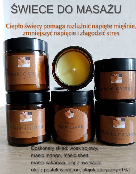 Świece do masażu, Handmade, naturalne składniki wysokiej jakości