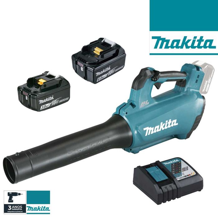 SopradorMakita18VLXT BL (DUB184) + 2 Baterias 3.0Ah/6.0Ah + Carregador