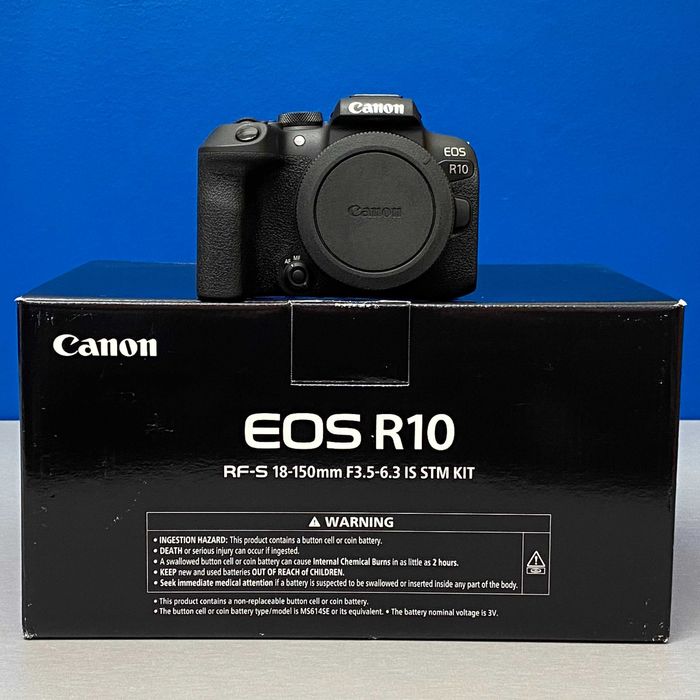 Canon EOS R10 (Corpo) - 24.2MP | 3 ANOS DE GARANTIA