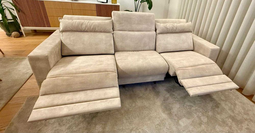 Sofá 3 lugares com 2 relax