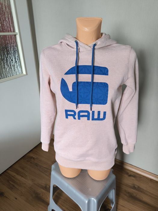 G-star Raw bluza damska z kapturem XS pudrowy róż