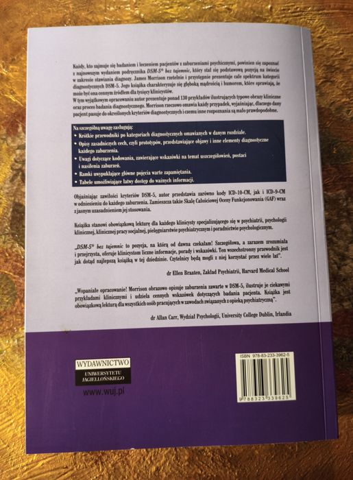 ,,DSM-5 bez tajemnic. Praktyczny przewodnik dla klinicystów”  NOWA