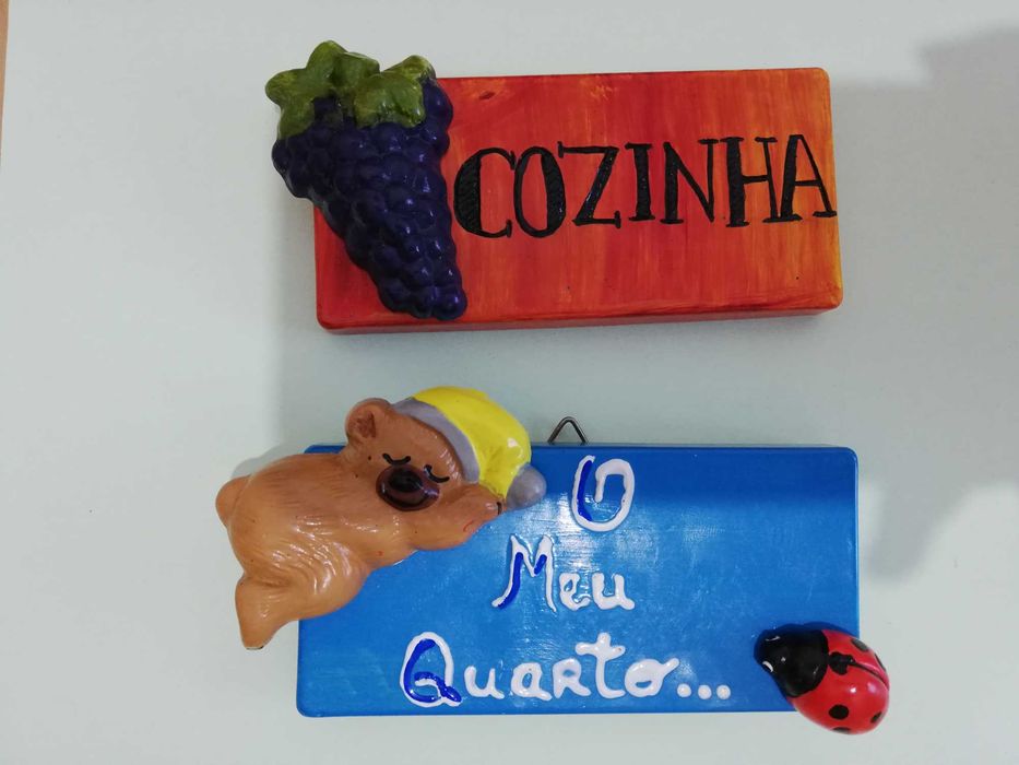 Peças artesanais-gesso pintado à mão