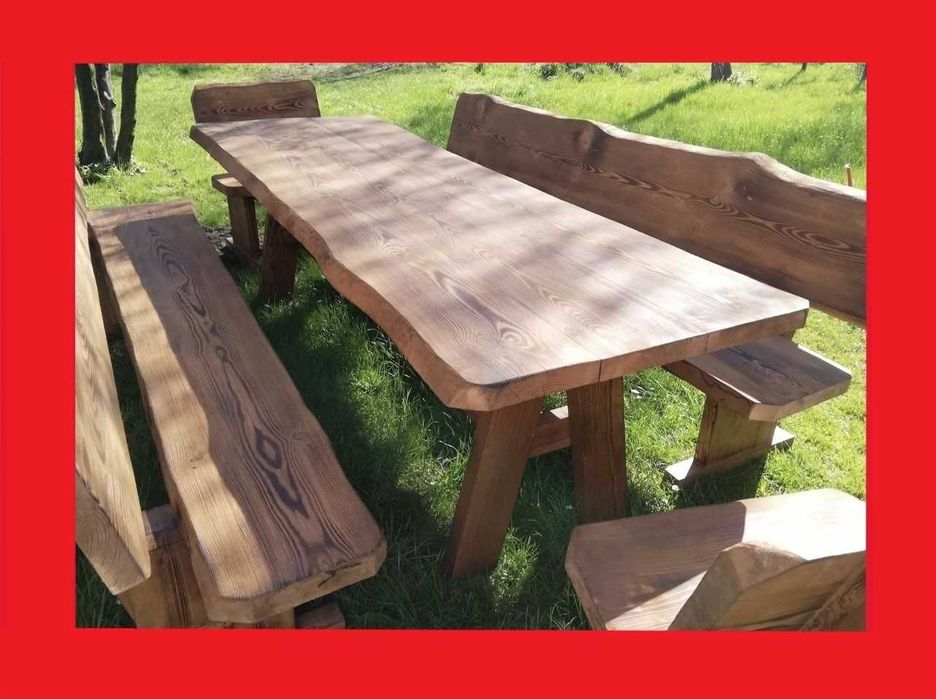 WYPRZEDAŻ! Góralskie Meble Ogrodowe z litego drewna, meble do ogrodu