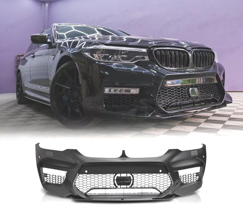 PARACHOQUES FRONTAL BMW G30 G31 17-20 LOOK M5 PDC + SPOILER LIP