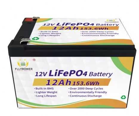 Bateria litio LifePO4 12Ah 25Ah 30Ah 50Ah 12V BMS, Bluetooth, GRADE A