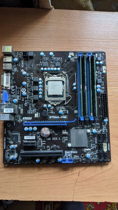 Комплект s1155, msi b75ma-p45, xeon e3-1230v2, ddr3 16gb