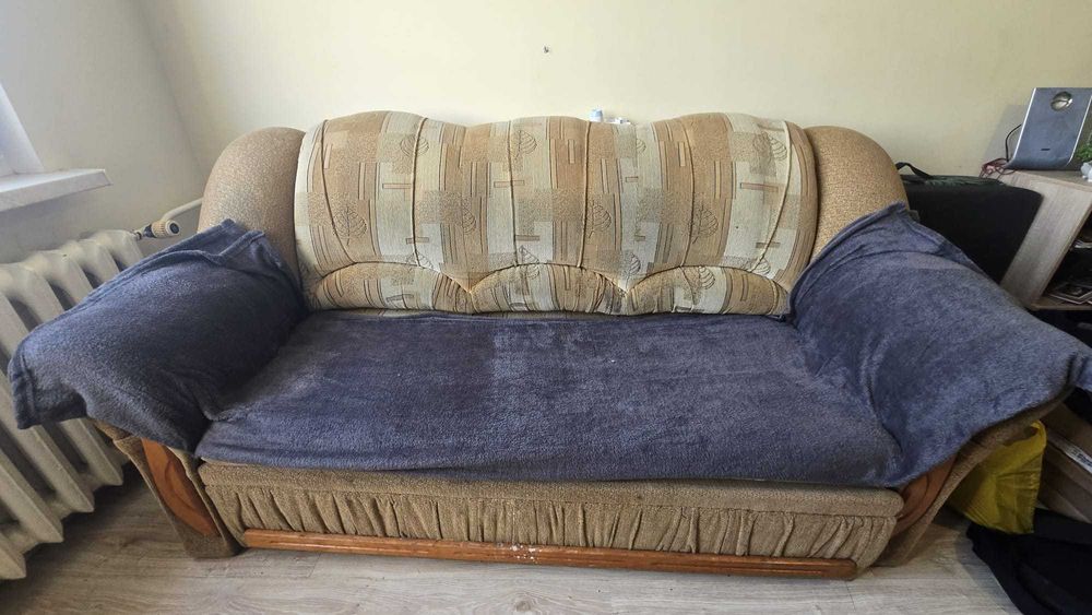 Oddam: Kanapa rozkładana + narożnik, wersalka, szafa