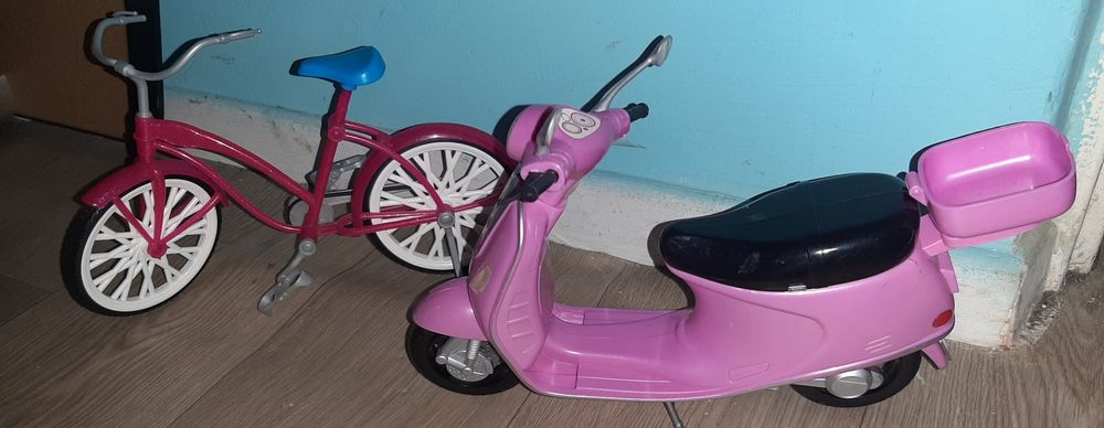Skuter i rower dla lalki Barbie