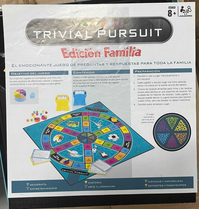 Jogo Trivial Pursuit Edição Família -  versão em Espanhol