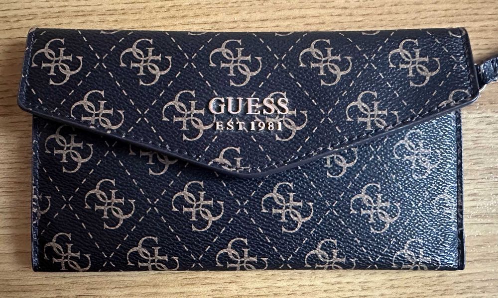Монограммный картхолдер, кошелёк, GUESS - оригинал
