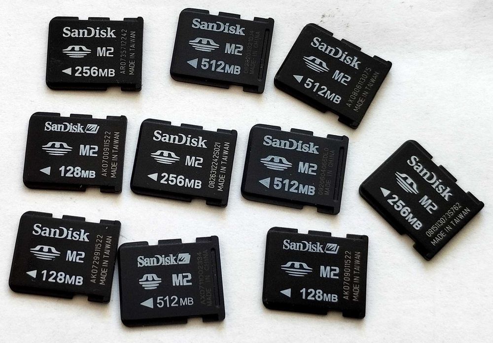 Zestaw 10 x Karty MS micro M2 SanDisk - Do Sony Ericsson / PSP Go