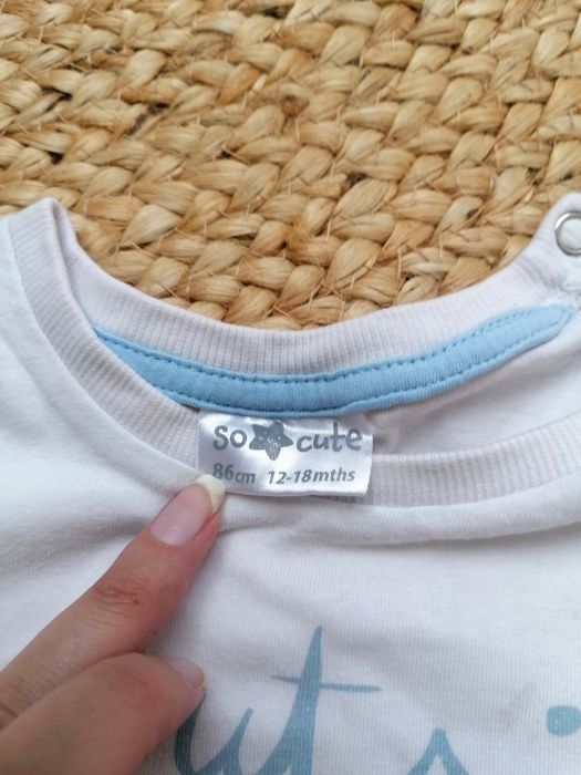 T-shirt Branca "Go outside" de Bebé