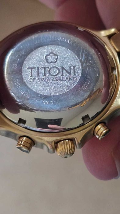 Titoni Chronograph Automatic Swiss Made Self Winding Gold Plated идеал