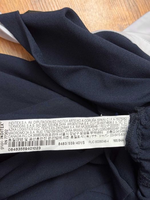 Kombinezon kontrastowy elegancki oversize kombinezonik Zara S 36