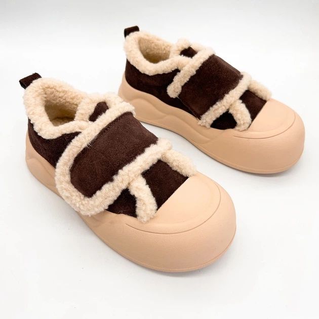 Кросівки жіночі на хутрі, жіночі зимові черевики, кросівки на липучці