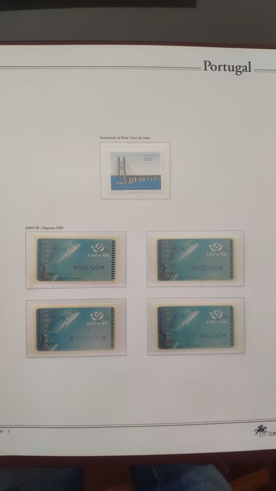 Filatelia Portugal ano 1998 completo novos folhas CTT