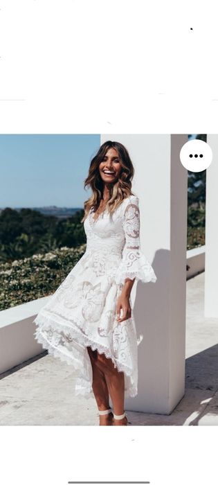 Śliczna sukienka biała styl boho komunia wesele