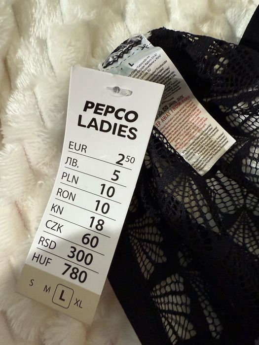 Majtki pepco koronka czarne nowe m/l