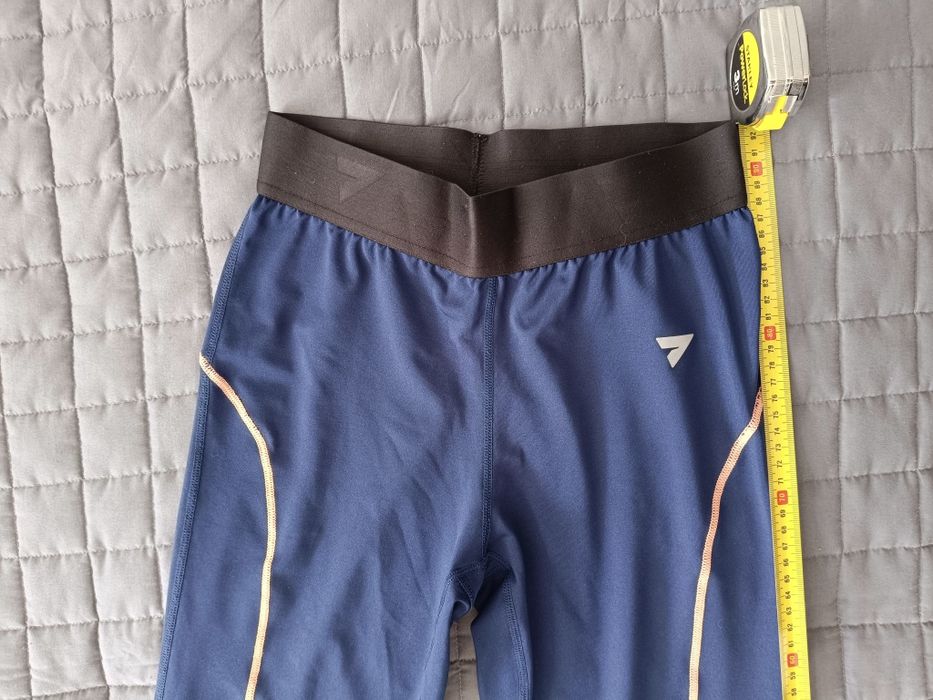 Seven For 7 legginsy sportowe XS granatowe guma