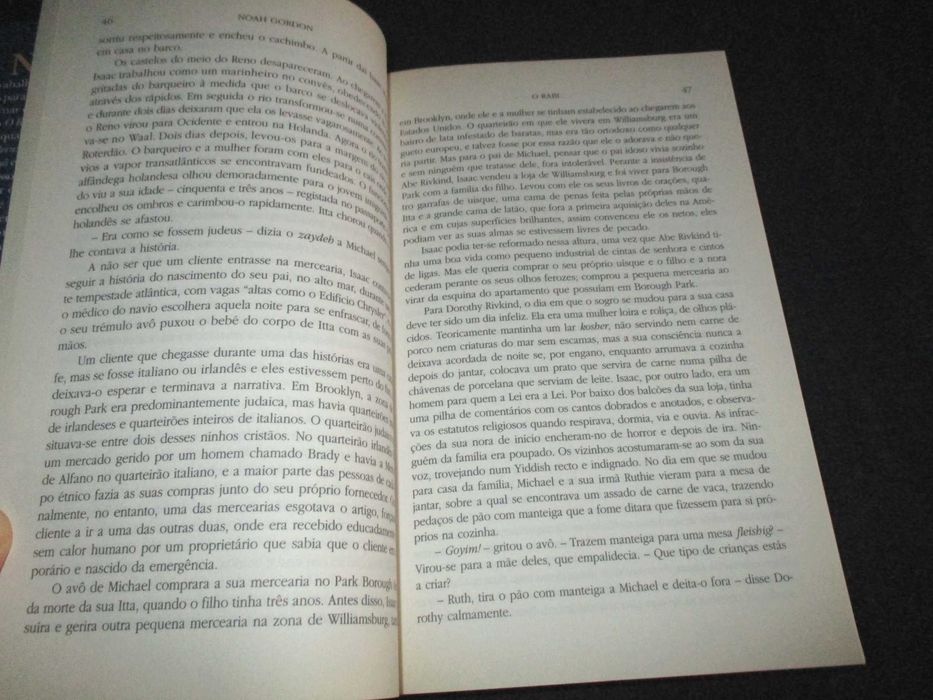 Livro O Rabi Noah Gordon Bertrand