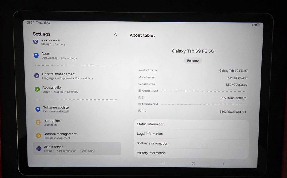 Планшет samsung galaxy tab s9 fe