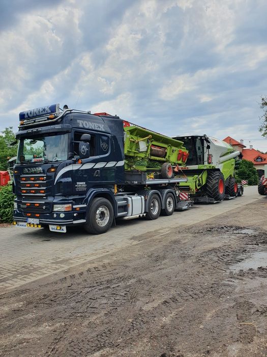 Transport kombajnów sieczkarni maszyn dźwigów  domków  gabarytów