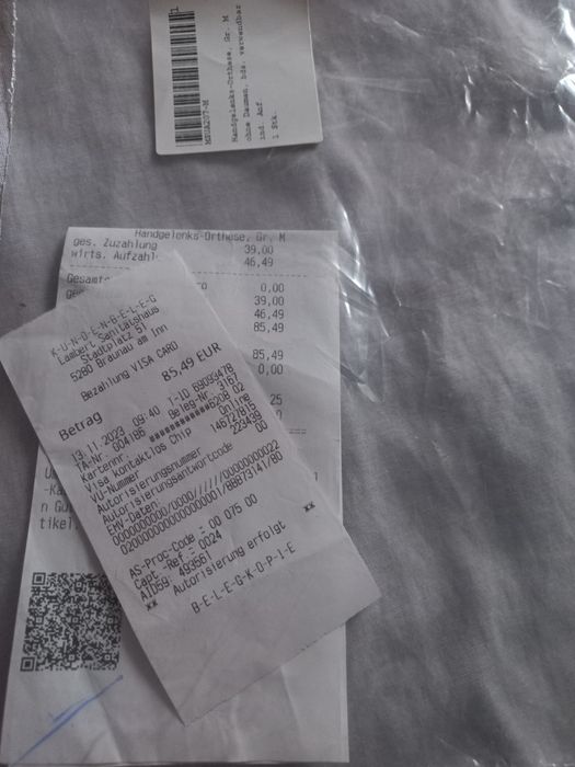 Usztywniacz nadgarstka (cieśnia nadgarstka)