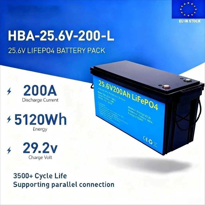 Акумулятор Daxtromn LiFePO4 25.6V/200AH, 5120W*h літій-залізо-фосфат