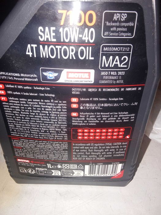 Óleo para motos 4T