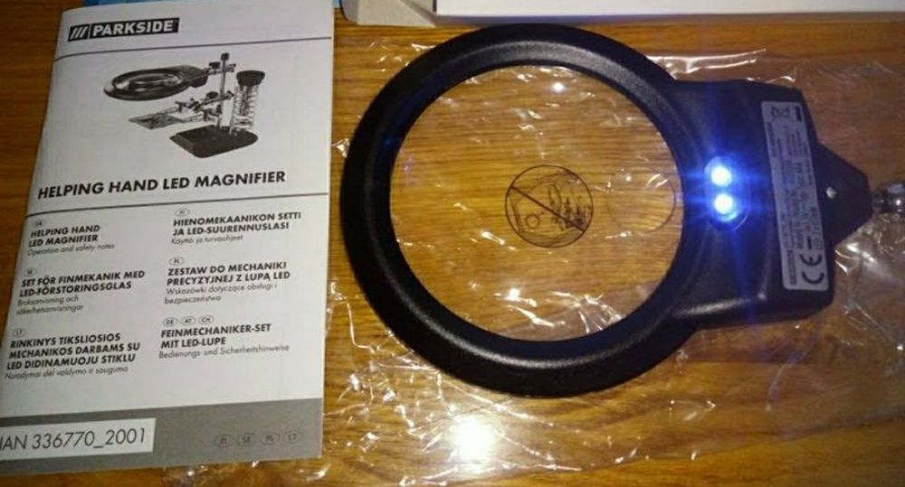 Третья рука/лупа для пайки GERMAN Parkside/LED подсветк/третя паяльник ...