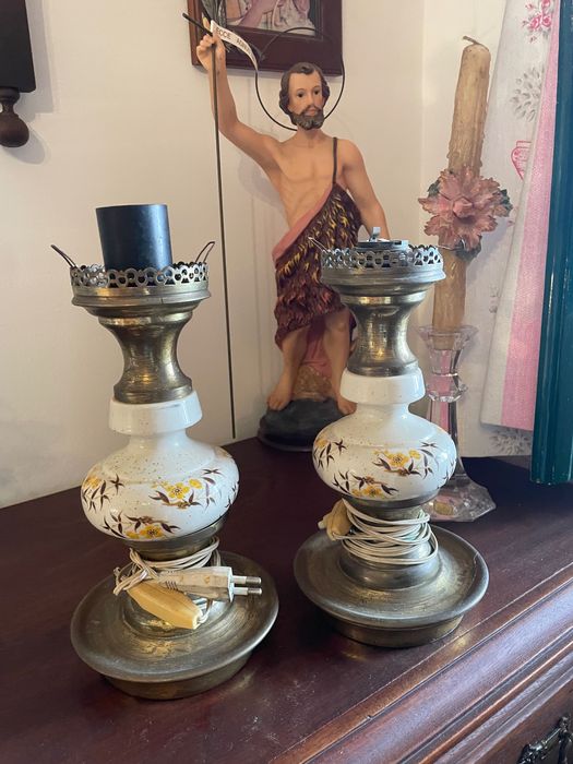 Candeeiros de mesa cabeceira vintage