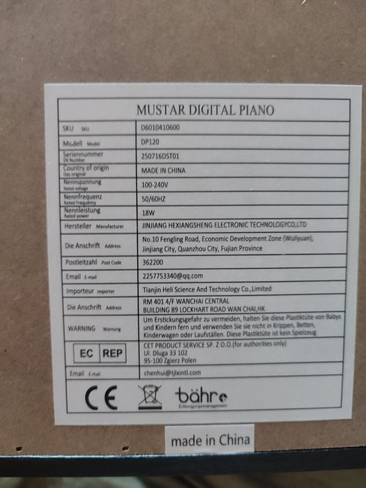 Piano elétrico MUSTAR de 88 teclas semipesadas NOVO - Baixa de Preço