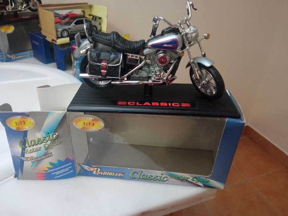 Miniatura Moto Clássica Die Cast