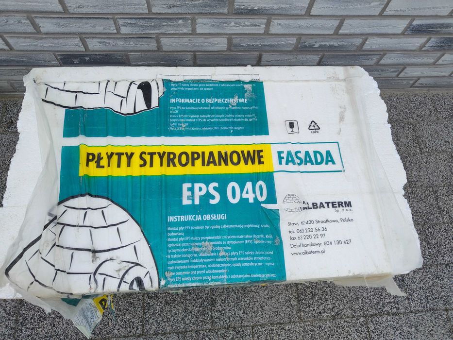 Styropian fasadowy EPS 040 2 cm