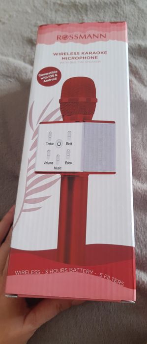 Mikrofon do karaoke, bezprzewodowy z glosnikiem