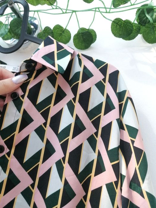 Vestido Maxi com Padrão geométrico